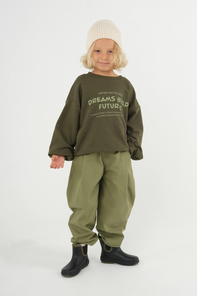 Mioma Kids Pile Detaylı Pantolon Çağla