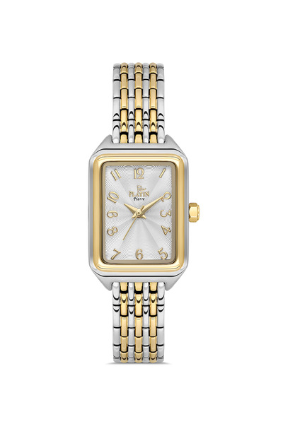 Platin Pierre HDS-PL-1193LA-D1 Rakamlı Kare Kadın Kol Saati