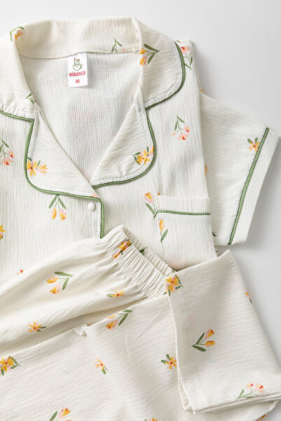 nisaNCa Long Sleeve Shirt Collar Women Pinterest Pajama Set - Seasonal Women's Pajamas- Plus Size