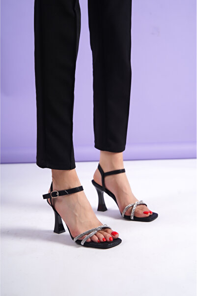 guijarro Sandale elegante, confortabile, cu toc, cu curele la gleznă - pantof...