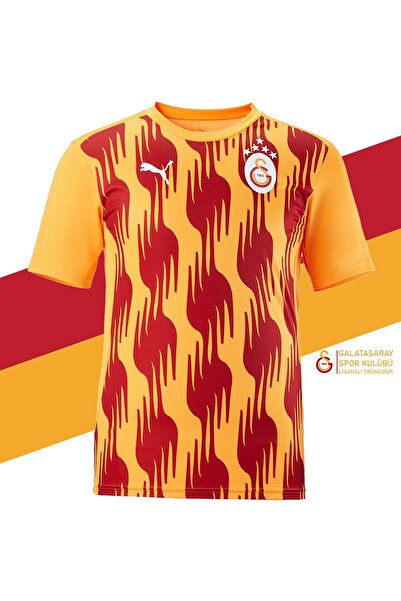 Galatasaray Γνήσιο μπλουζάκι με άδεια χρήσης με λαιμόκοψη σε σχήμα Ο, Προπόνηση Ομάδας 5 Αστέρων