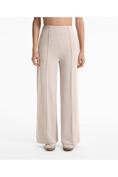 Patreon Modal Wide Leg Striped High Waist Soft Textured Elastic Waist Lycra Pants