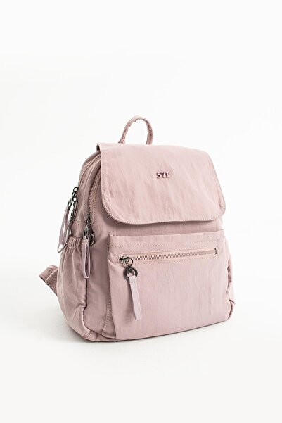 571 Collections Çanta Soft Textured Ultra-Lightweight, Waterproof Polyamide Fabric Backpack Navy Blue Model: (571-13-14B)