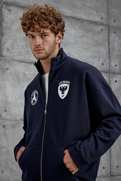 NOMARC Navy Blue 64 Printed Oversize Tracksuit Set