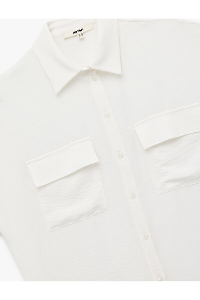 Koton Regular Fit Short Sleeve Shirt with Flap Pocket Detail