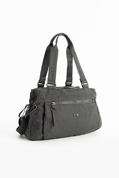 571 Collections Çanta Soft Textured Ultra-Lightweight, Flexible and Waterproof Polyamide Fabric Shoulder and Arm Bag Gray Model: (571-