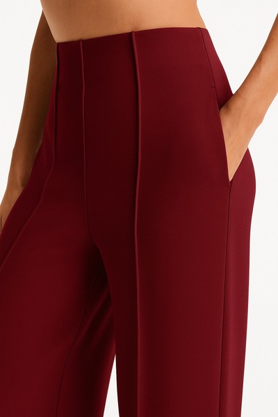 Patreon Modal Wide Leg Striped High Waist Soft Textured Elastic Waist Lycra Pants