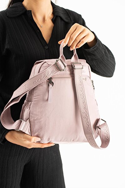 571 Collections Çanta Soft Textured Ultra-Lightweight, Waterproof Polyamide Fabric Backpack Navy Blue Model: (571-13-14B)