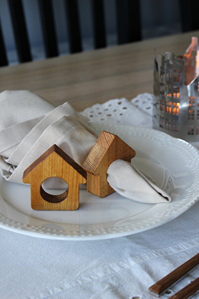 bevorev 6'LI PEÇETE HALKASI SUNUM YÜZÜĞÜ EV AÇIK MEŞE