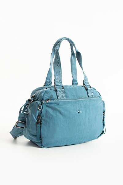 571 Collections Çanta Geantă de umăr și de braț din material poliamidic ultra-ușor, rezistent la apă, cu textura moale, albastru Model: (571-13-14G)