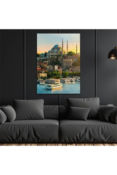 seninürünün Gerçek Cama Baskı Dikey Dini Temalı Cam Tablo 262 Tekli D236