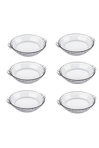 Marinex Set 6 tavi rotunde de copt Forno din sticla termorezistenta 1,6l 28x25,4xh4,7cm
