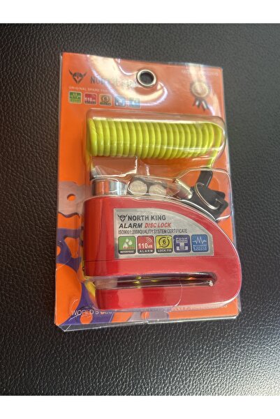 North King Alarmli Disk Kilidi Motorsiklet Marti Scooter Bisiklet Sesli Alarm...