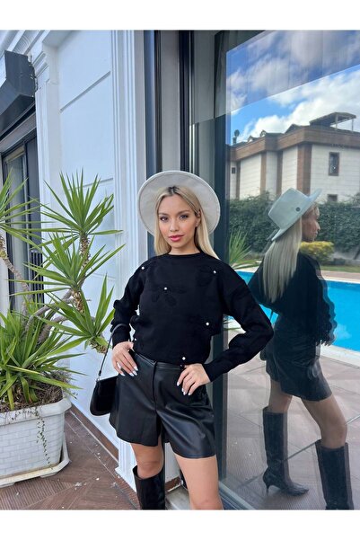 For Angels Πλεκτό πουλόβερ με μοτίβο παπιγιόν και πέρλες