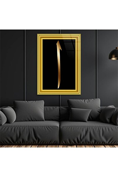 seninürünün Imprimare reală pe sticlă ELİF TABLO VISUAL CU CADRU SCRIBAT pe s...