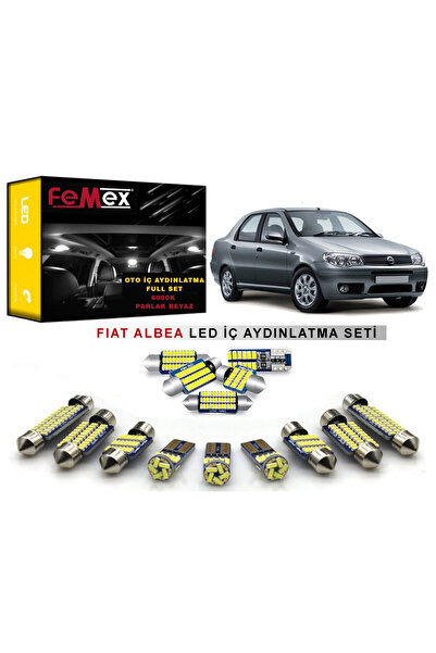 FEMEX Fiat Albea Araçlar için LED İç Aydınlatma Ampul Seti Parlak Beyaz