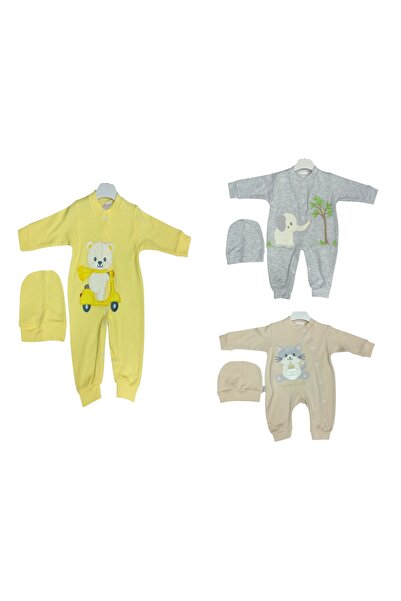 GİRL EMELY Baby Romper 3 in 1 100% Cotton Combed