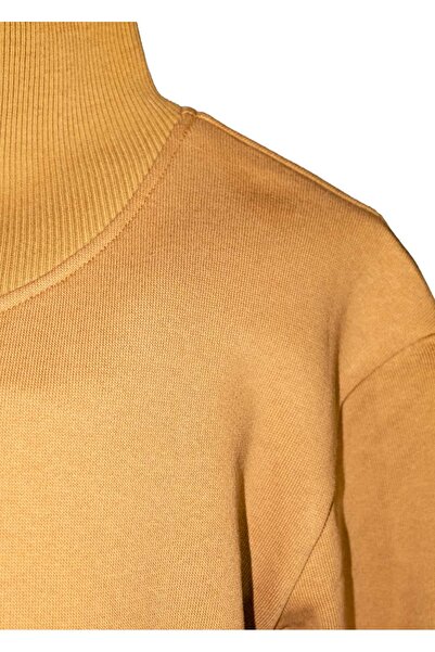 Ozmoz By Mukadder Özden Organic Skirt Ruffled Light Brown Winter Girl's Dress