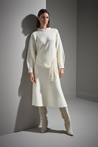 JOIN US Kloş Midi Triko Etek