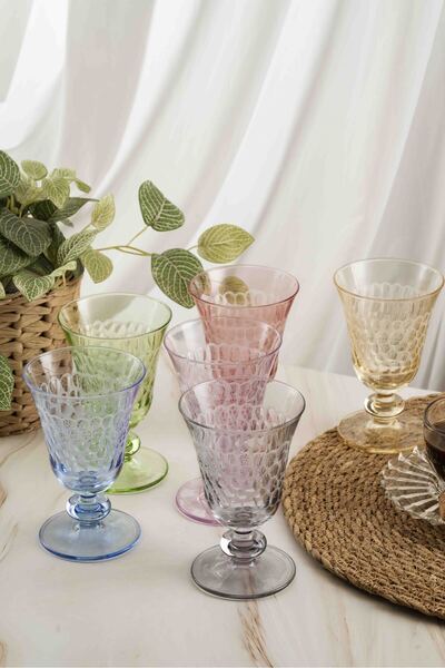 crystalhome Set of 6 Coffee Side Water Glasses