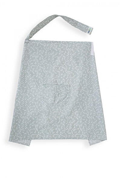 Babyjem Ποδιά θηλασμού με τσέπες Πράσινο λουλούδι