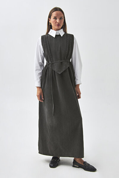 ZÜLAYS Nervürlü Denim Jile Siyah