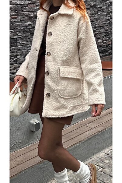 MADAME MELEK Zr Model Brand Teddy Coat