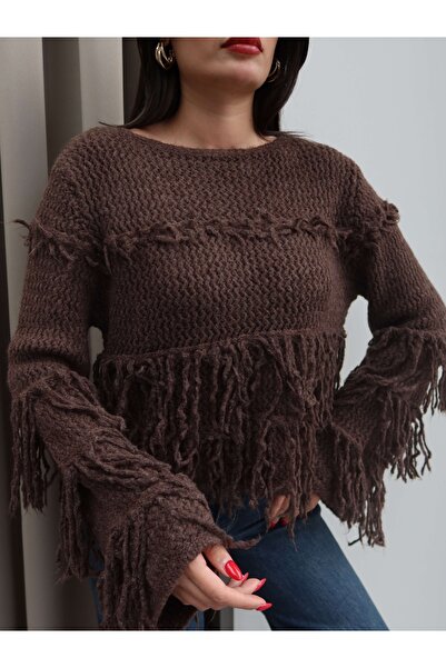 ESRAHELVACI Fringed Casual Knitted Sweater