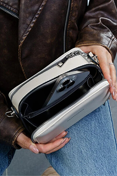 Sanmorris Women's Cream Crossbody Hand & Shoulder Bag