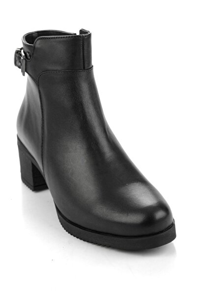 Bambi Siyah Leather Kadın Bot & Bootie K02750152003