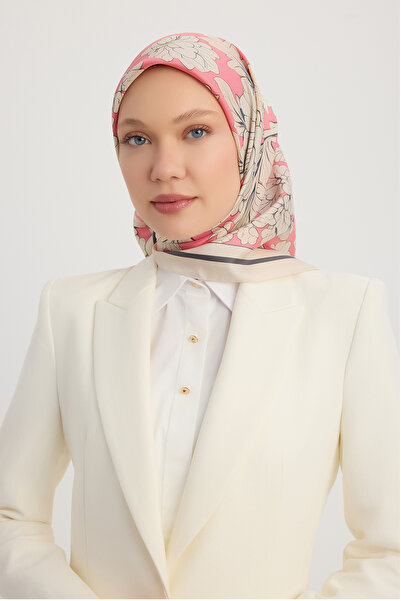 Schaless Flower Dream - Πούδρα - Φουλάρι από 100% μεταξωτό τουίλ - 90x90 εκ.