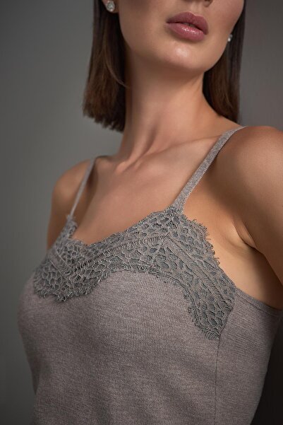 JOIN US Πλεκτό εσώρουχο με λουράκια με λεπτομέρειες από δαντέλα από βιζόν