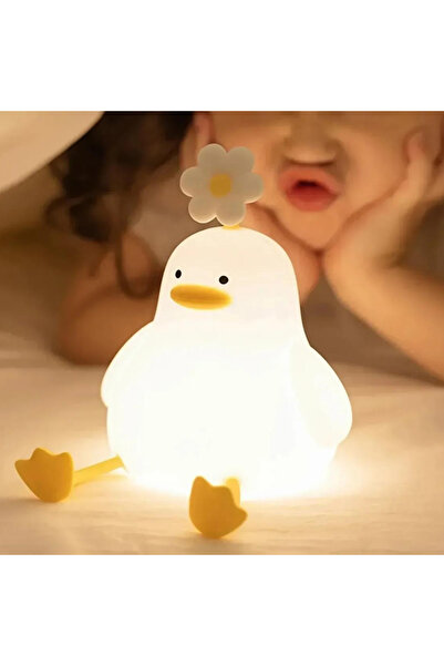 Genel Markalar Sevimli Ördek Şeklinde Gece Lambası – LED Silikon Lamba | Çocu...
