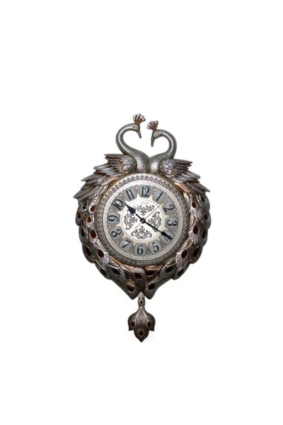 ForWhat Peacock Design Wall Clock for Office Home Office Decor