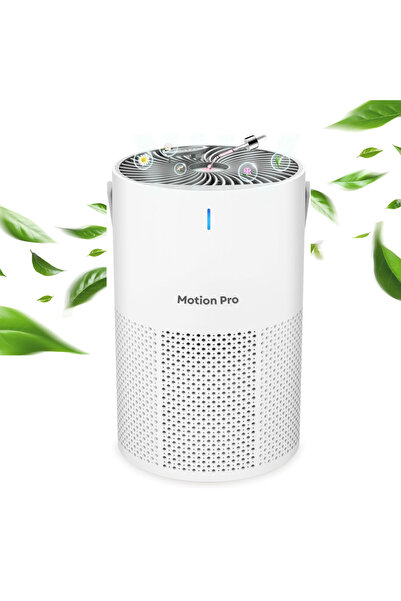 Motion Pro Purificator de Aer si Difuzor Uleiuri Esentiale 2in1, Filtru True HEPA Functie Ionizare,