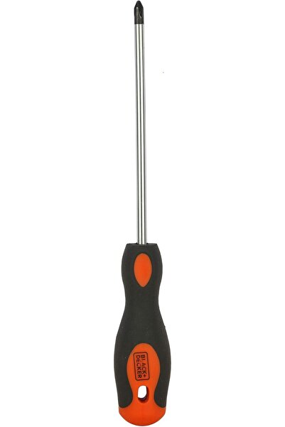 Black&Decker BLACK+DECKER PH2 x 150mm Bimaterial Steel Phillips Screwdriver, Orange/Black