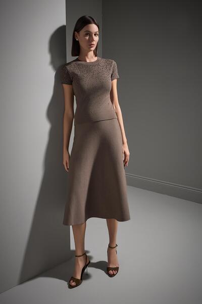 JOIN US Белі Ластіклі Клош Міді Трико Етек