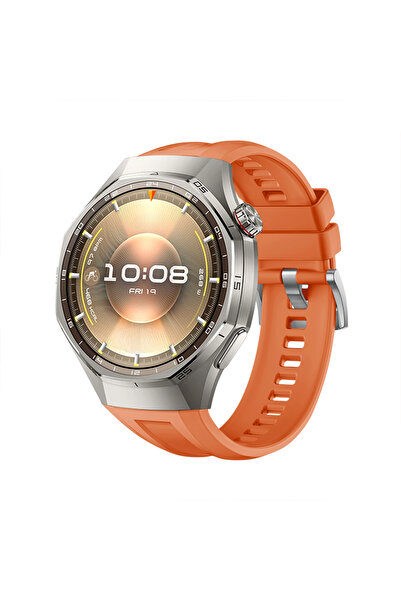 Sneezy Huawei Watch GT6 Pro 46mm İle Tam Uyumlu Kordon Metal Tokalı Yumuşak S...