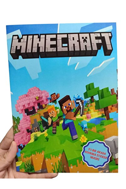 Emrah Gültekin Boyama Kitabı 3’ü 1 Arada Set | Sticker Sayfası + Minecraft Ma...
