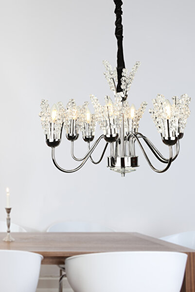 Begüsa Leroy 8.Li Avize Krom Kaplama