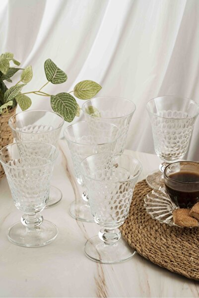 crystalhome Set of 6 Coffee Side Water Glasses