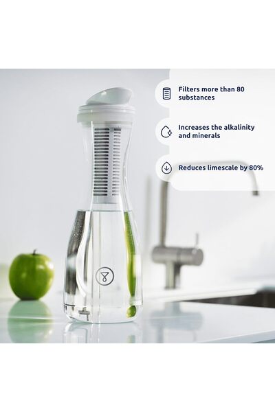 TAPP Water - PitcherPro Glass Filter Jug that Filters Limescale and 80+ Contaminants Jugs White 1.45