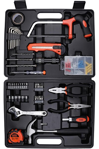 Black&Decker Black & Decker 108 Pieces Hand Tool Kit for Home & Office Orange/Black BMT108C