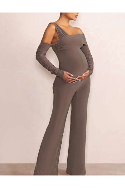 Club L London Club L London long jumpsuit, brown