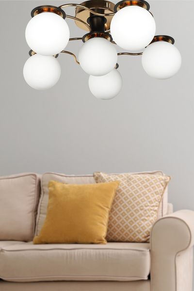 Begüsa Stelo 6.Lı Avize Gold Kaplama