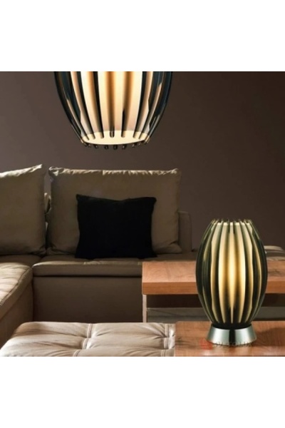 AZzardo Elba Lamp, 1 xE27, Chrome-Smoke