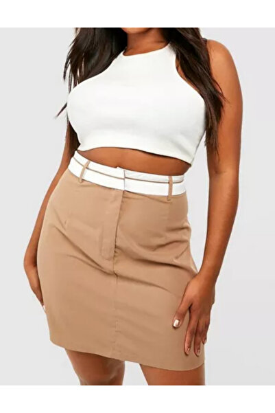 BOOHOO Fustă mini Boohoo, bej