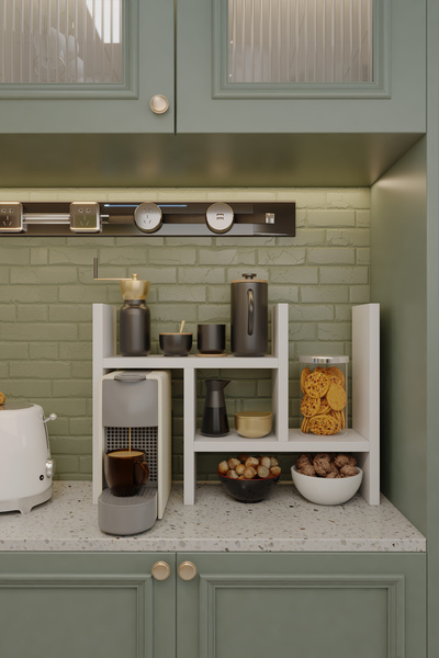 Limnizza Mutfak Düzenleyici Raf ,Baharatlık, Kahve Köşesi Standı, Peçetelik T...