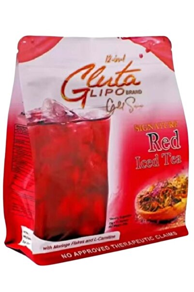 Gluta Lipo شاي مثلج أحمر من السلسلة الذهبية - 10 أكياس، 10 قطع (عبوة من قطعة ...