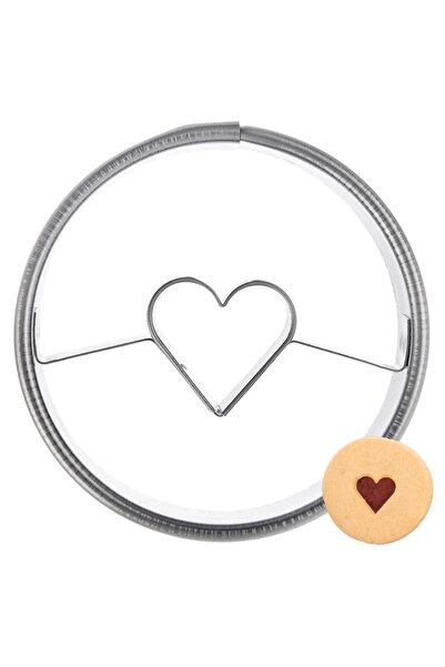 Vilde Formă de biscuiți tip inimă, cerc, 4,5 cm